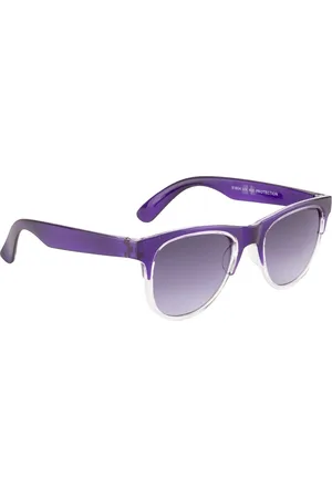 YK Unisex Kids Purple Lens & Purple Browline Sunglasses with UV Protected Lens -J7582