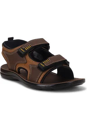 Bata Girls Brown & Black Open Toe Flats