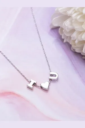Zavya Women Silver-Toned Sterling Silver Rhodium-Plated Necklace