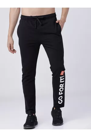 LocoMotive Men Black Solid Slim-Fit Track Pants