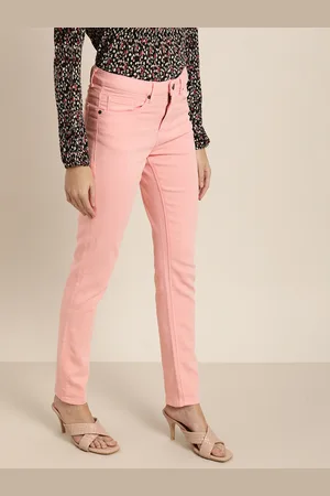 Moda Rapido Women Peach-Coloured Skinny Fit High-Rise Stretchable Jeans