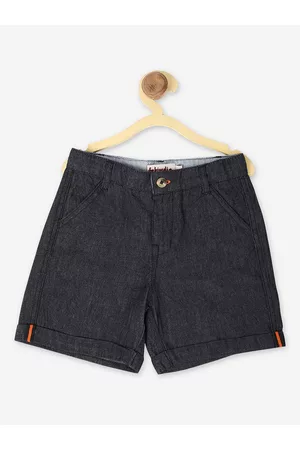 Fabindia Boys Blue Regular Fit Denim Shorts