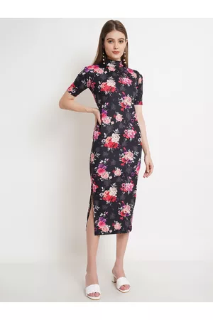 Popwings Multicoloured Floral Bodycon Dress
