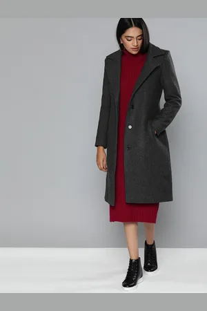 Charcoal trench hot sale coat womens