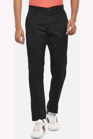 Pantaloons Men Black Casual Trouser