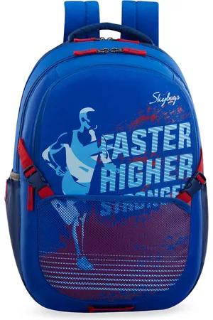 Skybags Unisex Kids Blue Graphic Print Backpack