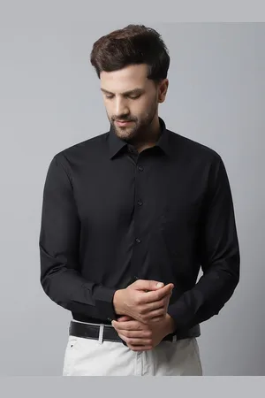 CANTABIL Men Black Solid Formal Shirt