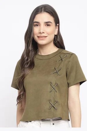 Latin Quarters Woman Solid Crop Top