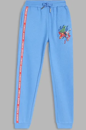 Blue Giraffe Boys Blue Avengers Printed Joggers