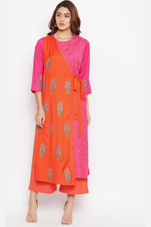 Bitterlime Women Pink Ethnic Motifs Printed Kurta