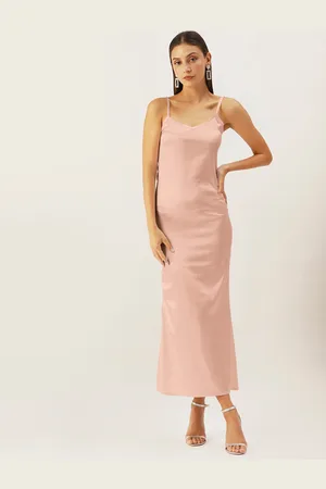 DressBerry Woman Spaghetti Strap Satin Maxi Maxi Dress