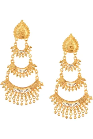 Efulgenz Gold-Plated Classic Drop Earrings
