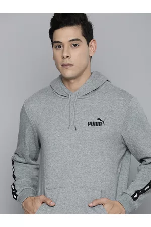 PUMA Men Regular Fit Solid Essential+ Tape Hooded Sweatshirt