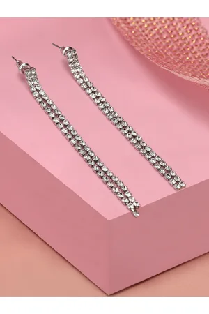 Accessorize London Women Crystal Cupchain Slinky Drop Earring