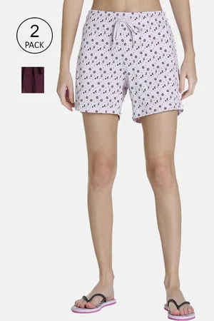 PUMA Women Pack Of 2 Printed Cotton Lounge Shorts