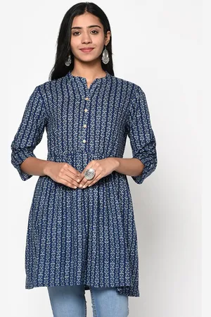 Antaran Navy Blue Printed Tunic