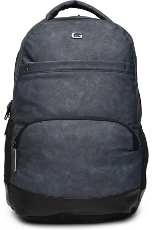 GEAR Unisex Blue Vintage 2 Faux Leather Solid Laptop Backpack