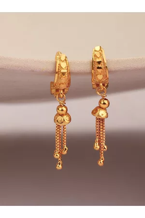 ANIKAS CREATION Women Gold-Toned Contemporary Hoop Earrings