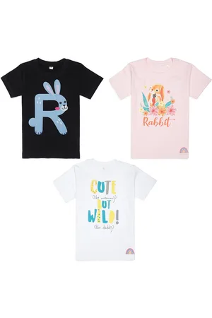 Tossido Kids Unisex Pack of 3 Printed Graphic Printed T-shirt