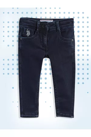 Ralph Lauren Girls Navy Blue Skinny Fit Clean Look Stretchable Jeans