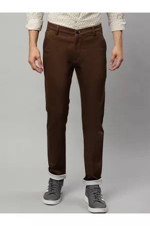 Rodamo Men Brown Slim Fit Trousers