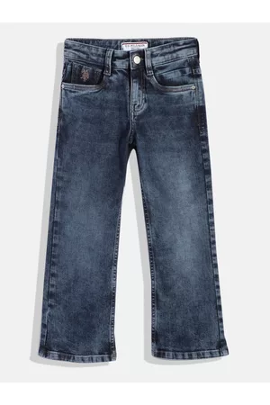 Ralph Lauren Boys Blue Bootcut Heavy Fade Stretchable Jeans