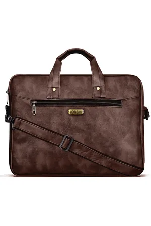 Lorem Unisex Brown Textured Messenger Bag