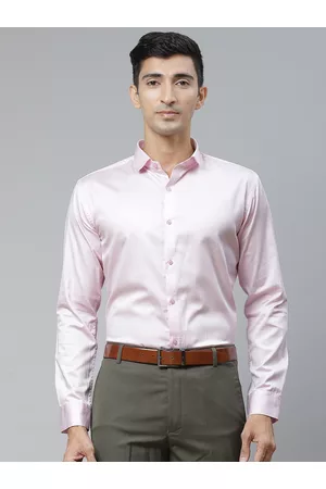 MANQ Men Pink Opaque Semiformal Shirt