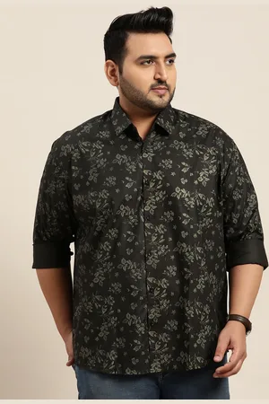 SOJANYA Men Black Classic Floral Printed Casual Shirt