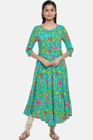 BIBA SKD7459ESS21YEL Cotton Women Anarkali Suit Set (40, Yellow) in  Mangalore at best price by Pantaloons (Forum Fiza Mall) - Justdial