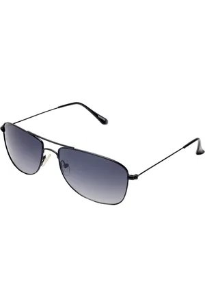 Roadies Unisex Black Lens & Black Rectangle Sunglasses with Polarised Lens