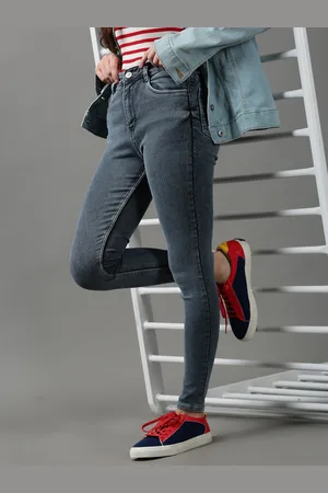 SHOWOFF Women Grey Skinny Fit Stretchable Jeans