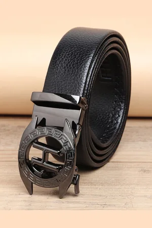ZORO Men Black Textured PU Belt