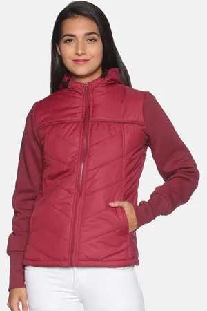 Campus Women Red Windcheater Bomber Jacket