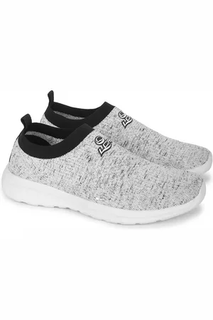 LANCER Men White Textile Running Non-Marking Shoes