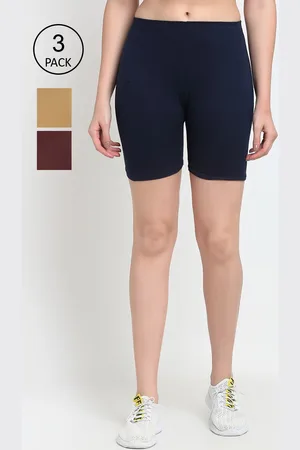 GRACIT Pack of 3 Cotton Cycling Sports Shorts