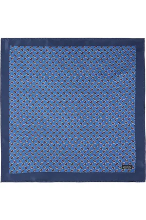 Arrow Men Blue Paisley Printed Pocket Square