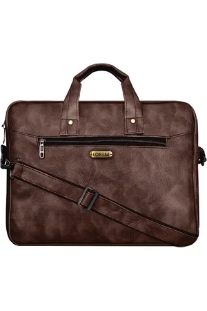 Lorem Unisex Maroon Textured Laptop Bag