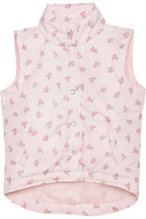 UNDER FOURTEEN ONLY Girls Pink Floral Padded Jacket