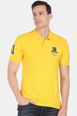 Arvind Polo Collar Slim Fit Pure Cotton T-shirt