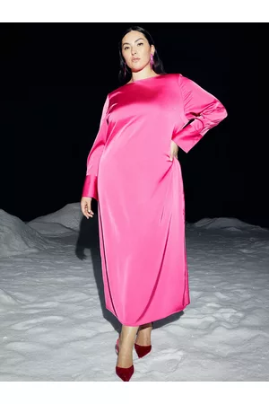 H&M Women Pink Satin Dress