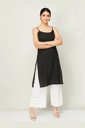 Lifestyle Women Black Kurta with Palazzos