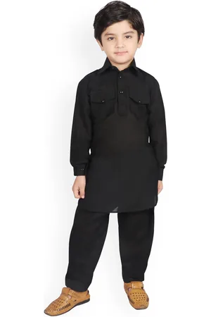 SG Boys Black Kurta with Pyjamas