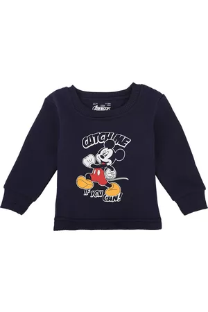BodyCare Boys Navy Blue Mickey Mouse Printed Printed T-shirt
