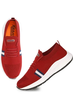 Kraasa Men Red Textile Running Shoes