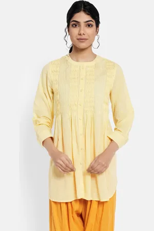 Fabindia Women Yellow Cotton Tunic