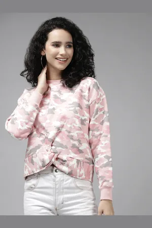 Cayman Women Pink Printed Sweatshirt