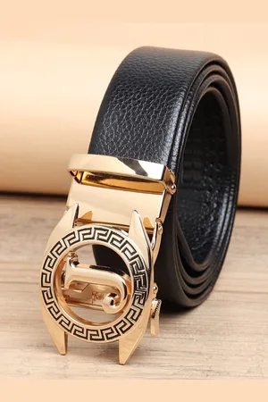 ZORO Men Black Alphabet Letter J Belt