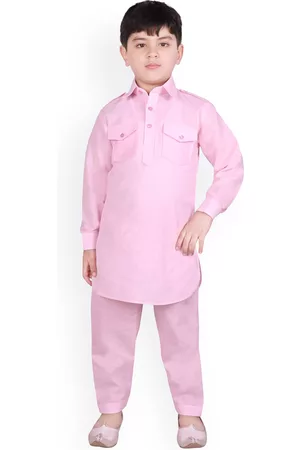 SG Boys Pink Pathani Kurta with Salwar