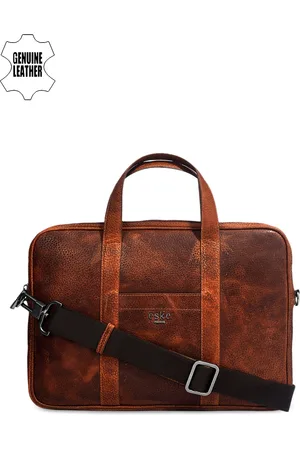 Eske Men Brown Solid Laptop Bag